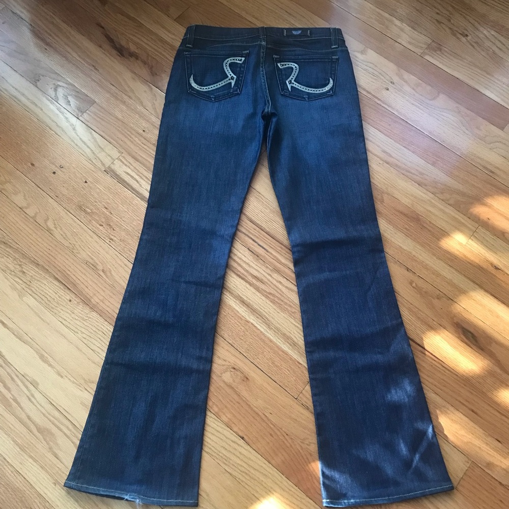 Boot cut low rider jeans